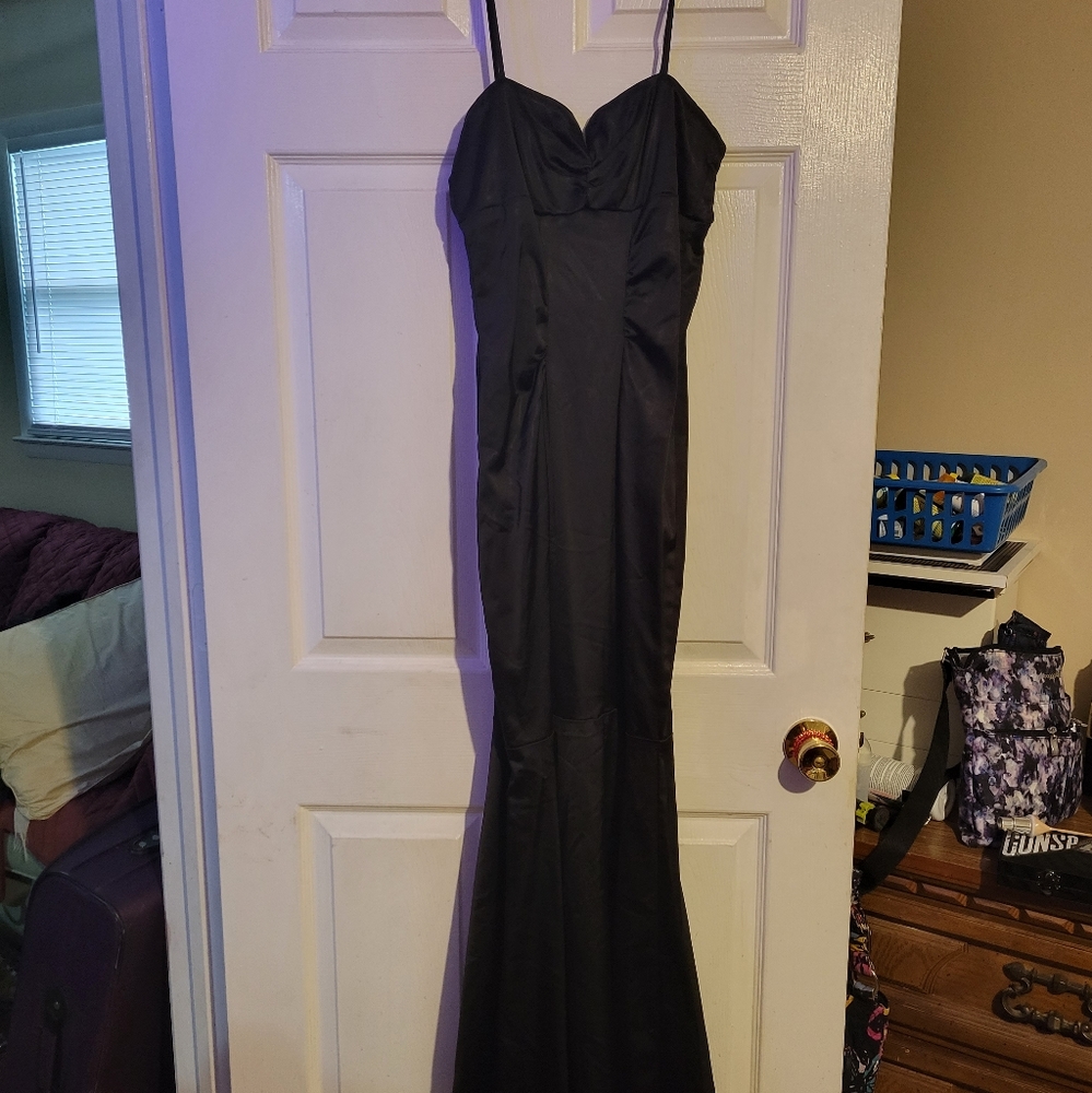 David's bridal black formal dress